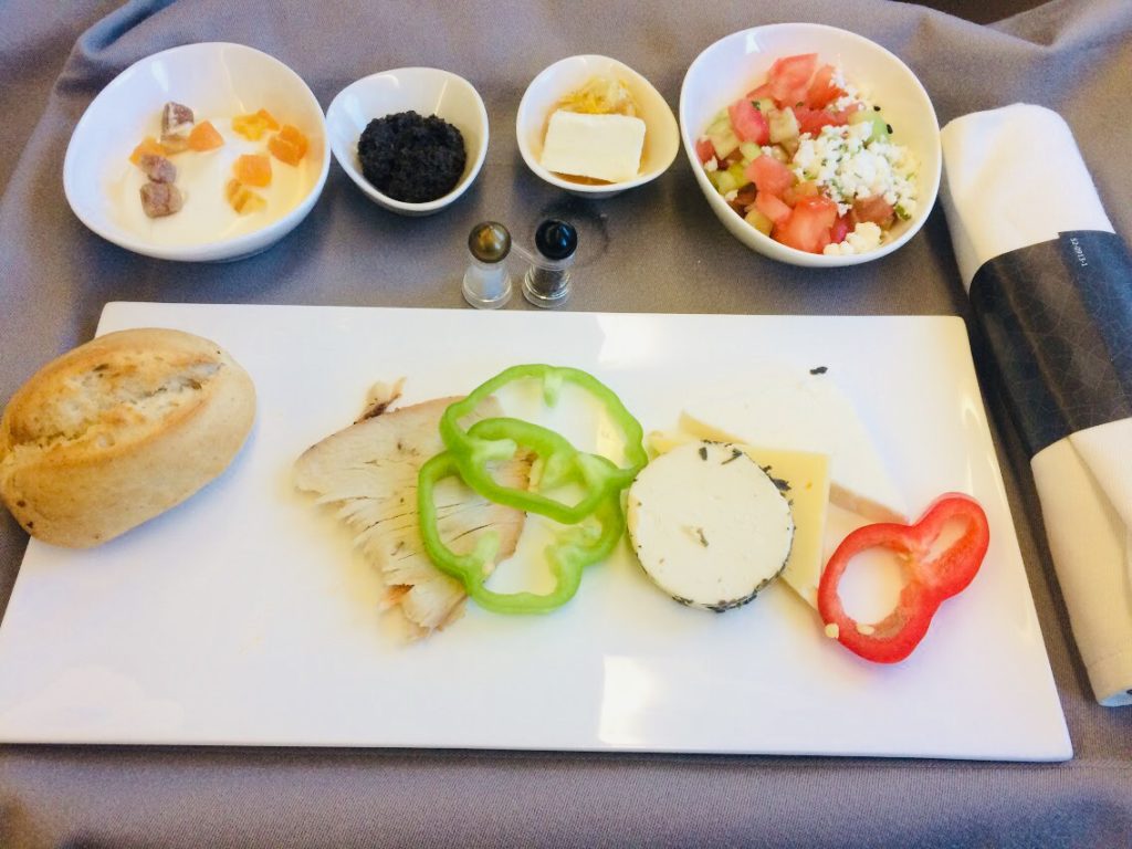 ターキッシュエアラインビジネスクラスの機内食