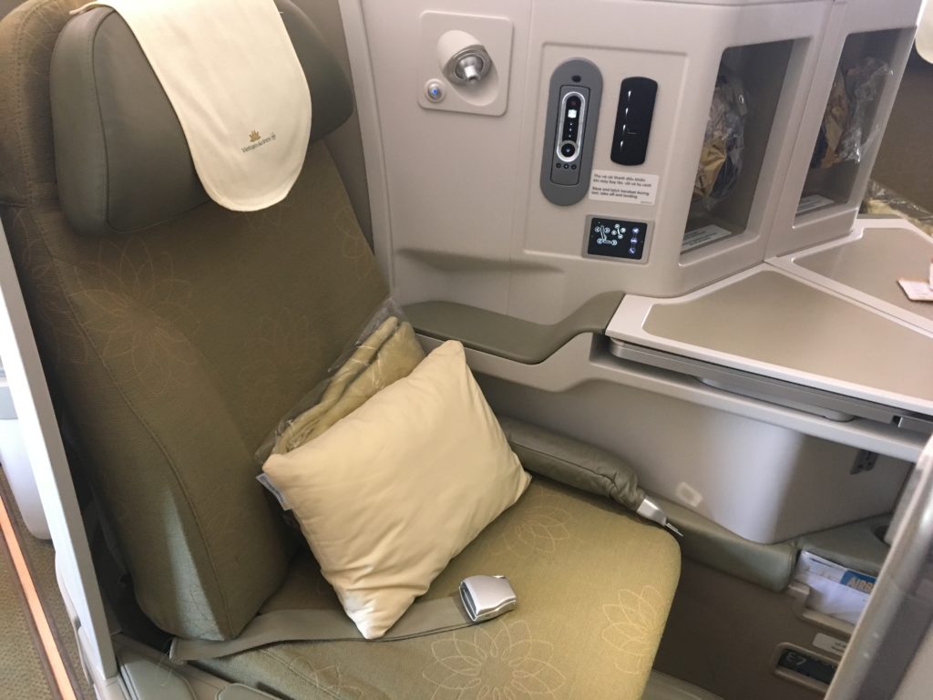 ベトナム航空ビジネスクラスの座席