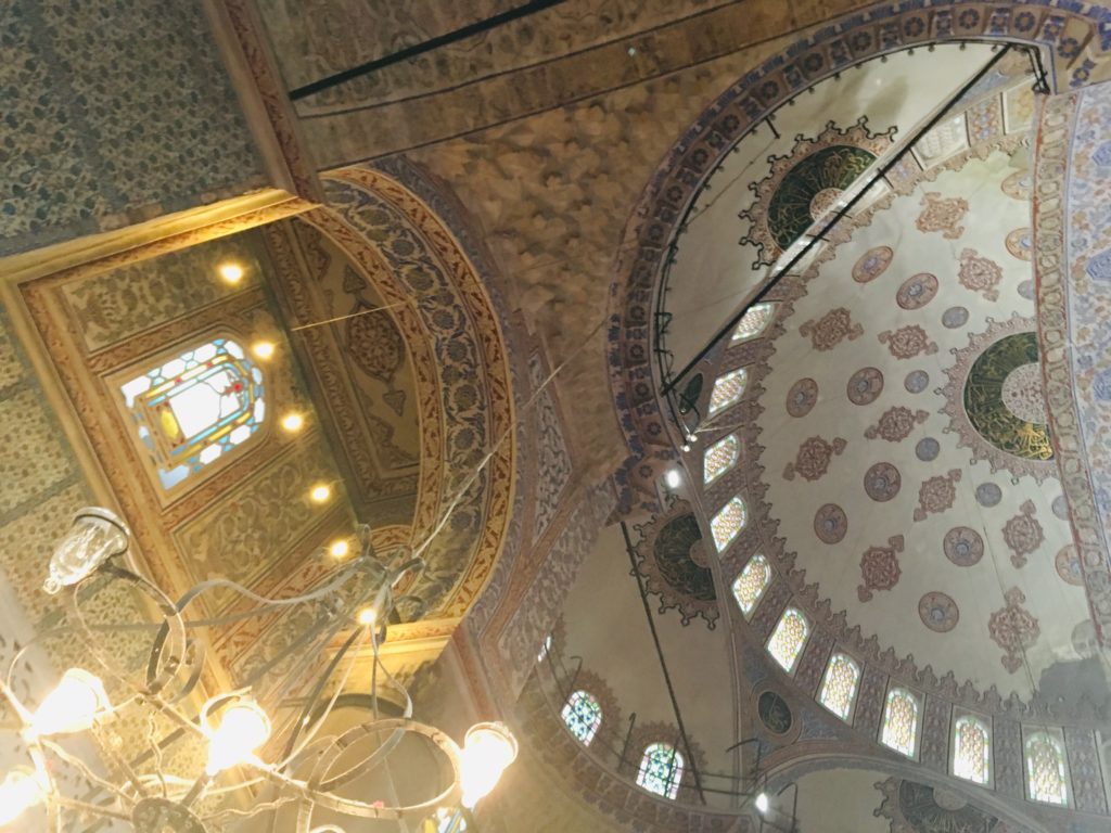 イスタンブールの旧市街でブルーモスクを観光