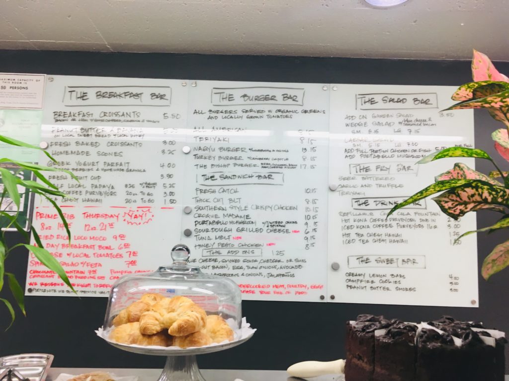 ハワイのおすすめハンバーガーショップのメニュー