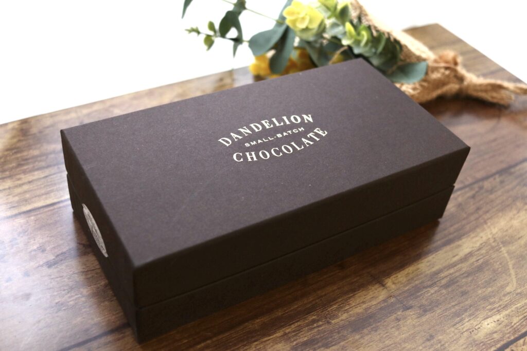 バレンタインデーにおすすめのお取り寄せスイーツダンデライオンチョコレートのパッケージ